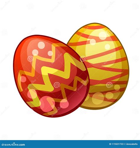 Two Easter Eggs stock vector. Illustration of cartoon - 119431733