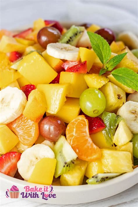 Easy Fresh Fruit Salad with Vanilla Honey Citrus Dressing | Bake It With Love