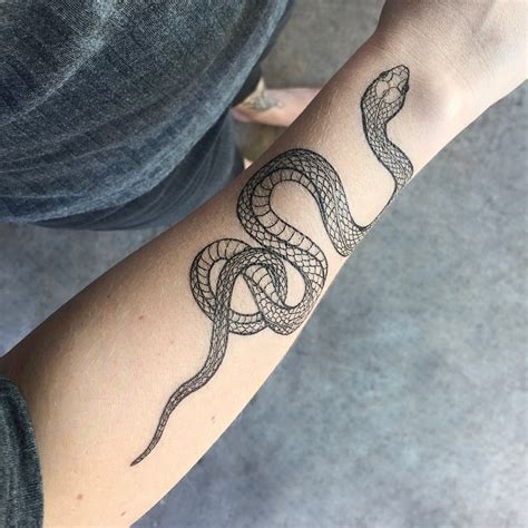 Black Viper Snake Tattoo