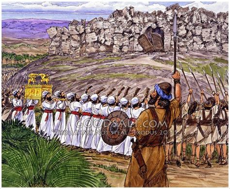 Joshua and the battle of Jericho. | Bible pictures, Bible stories for kids, Biblical art