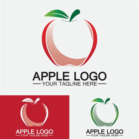 Apple logo. fruit healthy food design.Apple logo design inspiration ...