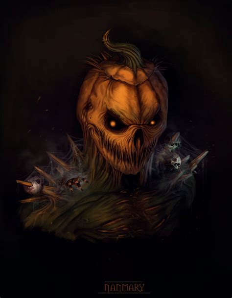 ArtStation - Pumpkin monster, Mary Lotos | Scary art, Halloween creatures, Halloween art