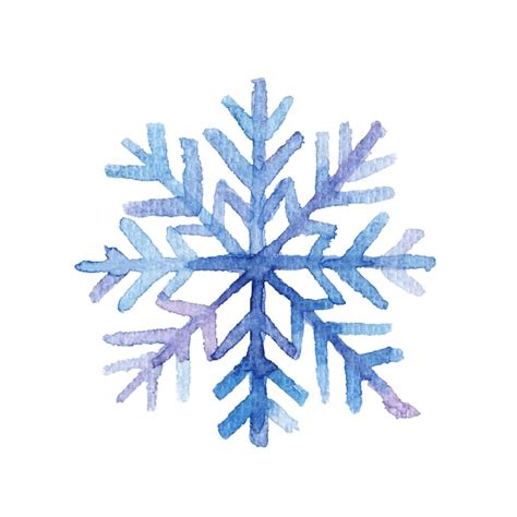 Premium Photo | Watercolor hand drawn snowflake isolated on white