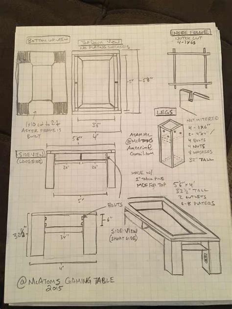 Custom Gaming Table - The Plans - post | Gaming table diy, Board game ...