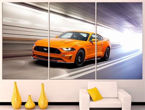 Ford Mustang Canvas Car Poster Mustang Print, Mustang Car Automotive Wall Art Car Lover Gift - Etsy