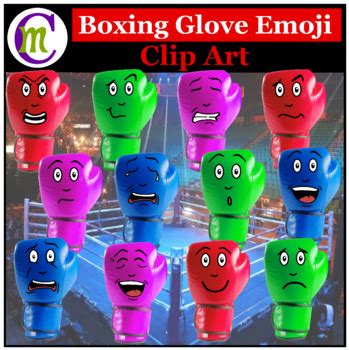 Boxing Glove Emoji Clipart | Sports Game Emotions Clip Art by CrunchyMom