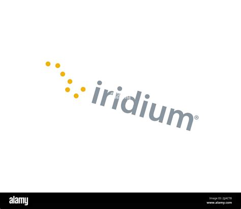 Iridium Communications, rotated logo, white background B Stock Photo - Alamy