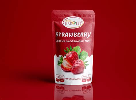 Strawberry Dried Fruit Packaging Design by Aulad Bejoy on Dribbble