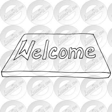 Welcome Mat Clipart Black And White