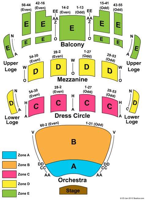 San Diego Civic Theatre Seating Chart | San Diego Civic Theatre | San Diego, California