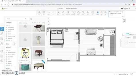 Adding furniture on Interior Design Website "Homestyler" - YouTube