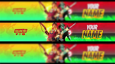 Fortnite YouTube Banner Template (Free) :: Behance