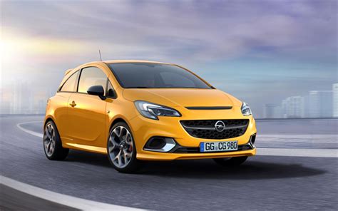 Download wallpapers Opel Corsa GSi, 4k, road, 2019 cars, Opel Corsa 3-Door, german cars, yellow ...