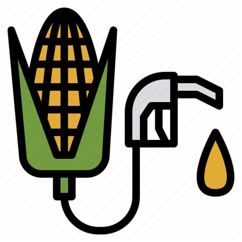 Corn, energy, ethanol, fuel, manufacturing, production icon