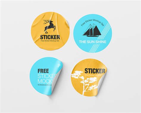 Free Sticker Mockup :: Behance