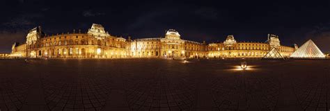 Louvre Museum at Night 360 Panorama | 360Cities