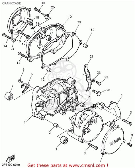 Yamaha PW50 1995 (S) USA CRANKCASE - buy original CRANKCASE spares online