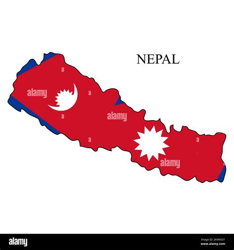 Nepal map vector illustration. Global economy. Famous country. South Asia Stock Vector Image ...