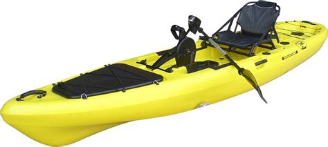 BKC - PK13 Angler - 13-foot Sit On Top Solo Fishing Kayak w/ Instant Reverse Pedal Drive, Hand ...