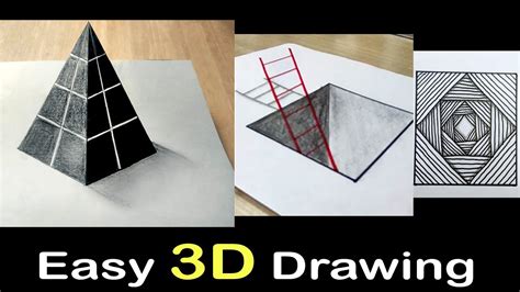 3 Easy 3D Drawing tutorial