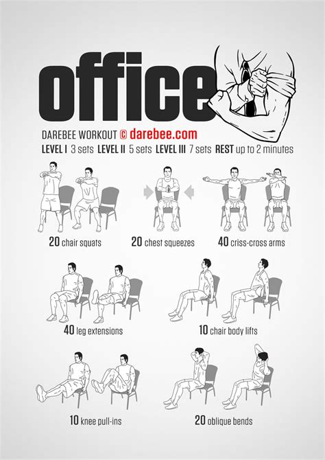 A Full-Body Workout You Can Do In Your Office Chair [Infographic] | Lifehacker Australia