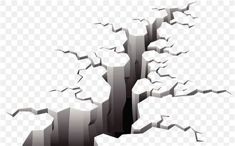 Crack In The Ground Earthquake Illustration, PNG, 800x511px, Earthquake, Art, Black And White ...