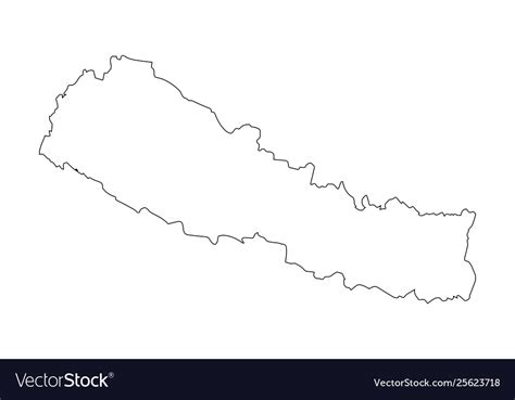 Outline Of Nepal Map - Callie Veronike