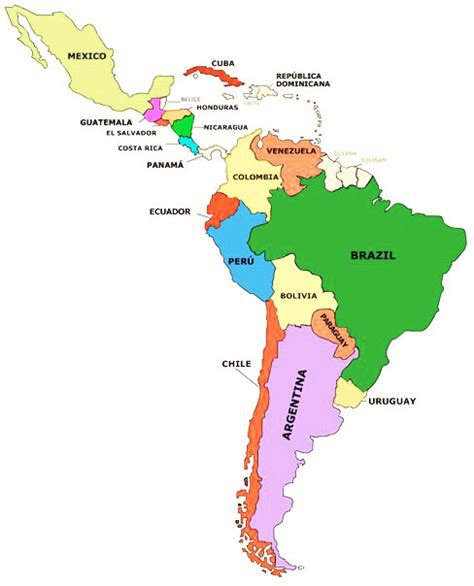 Mapa de latinoamérica américa latina – Artofit