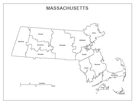 Massachusetts Labeled Map