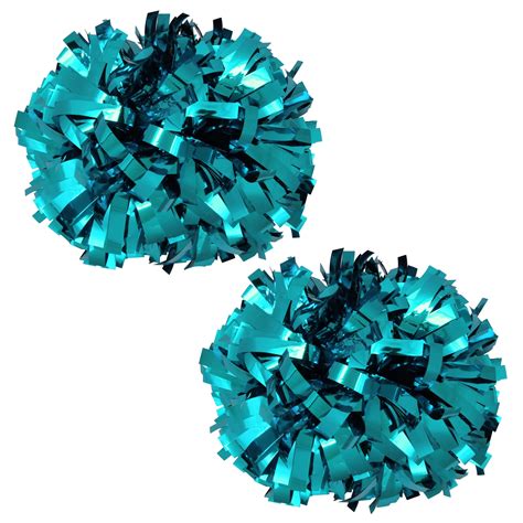 Metallic Cheer Pom Poms Cheerleading Cheerleader Gear 2 pieces one pair poms(Teal) - Walmart.com