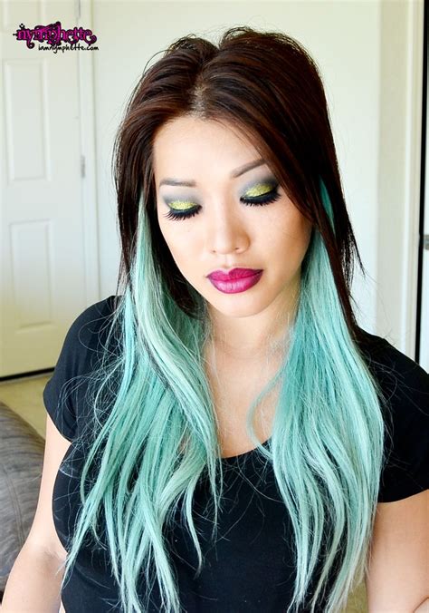 mint green hair extensions - Ayana Harley