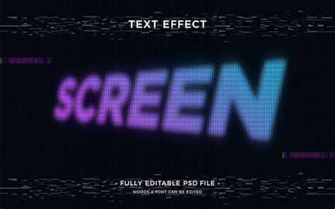 Premium PSD | Screen text effect