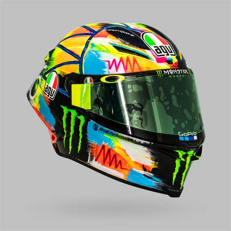 7-Time MotoGP Champ Valentino Rossi Shows Off Freehand-Designed AGV Pista GP R Helmet