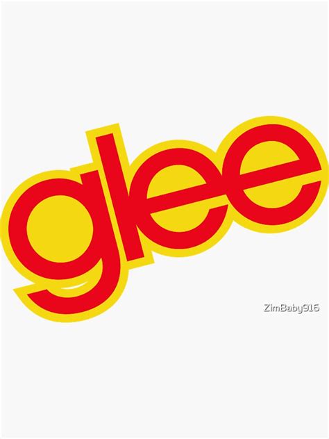 "Glee Lettering" Sticker by ZimBaby916 | Redbubble