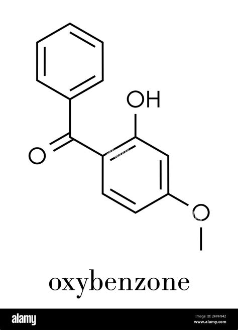 Oxybenzone sunscreen molecule. Skeletal formula Stock Vector Image & Art - Alamy