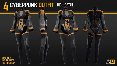 ArtStation - 4 Cyberpunk Outfit | Resources