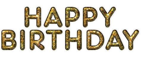 Happy Birthday Letras Doradas PNG transparente - StickPNG