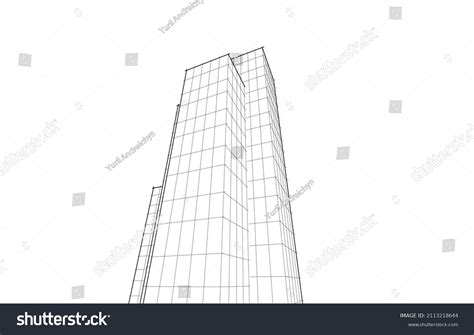 Abstract Architecture Linear Drawing Vector Illustration Stock Vector (Royalty Free) 2113218644 ...