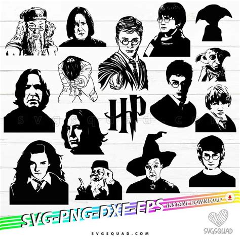 Harry Potter Characters SVG Bundle Cut Files HP Cricut Silhouette PNG | lupon.gov.ph