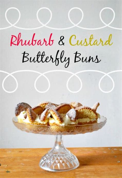 Rhubarb & Custard Butterfly buns - Recipe!