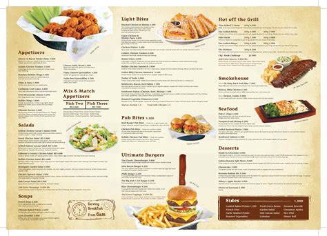 American Restaurants Menu