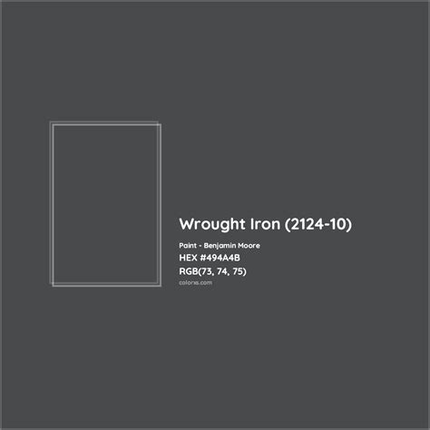 Wrought Iron (2124-10) Complementary or Opposite Color Name and Code (#494A4B) - colorxs.com