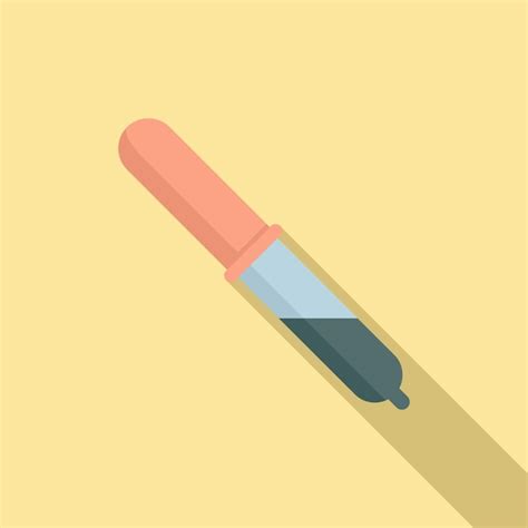 Premium Vector | Biophysics pipette icon flat illustration of ...