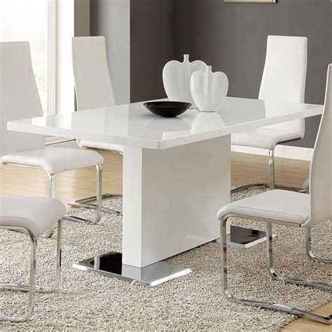 Modern White Dining Table Coaster Furniture | FurniturePick