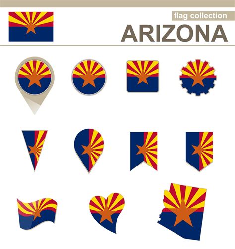 Arizona Flag Collection 5729377 Vector Art at Vecteezy