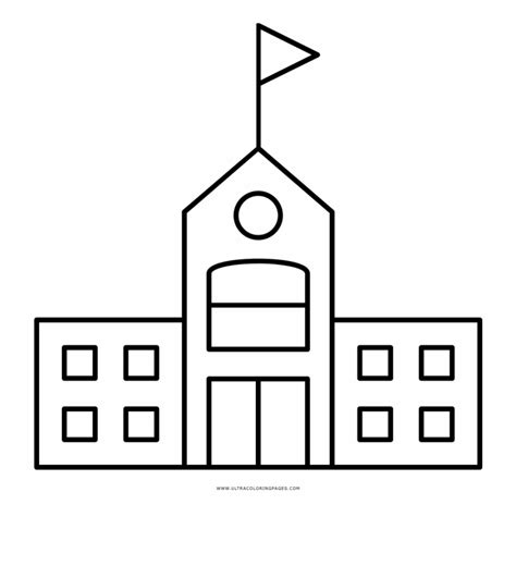 Free School Building Clipart Black And White, Download Free School ...