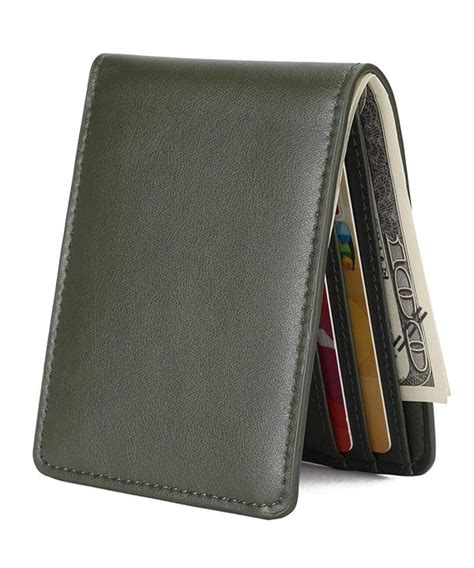 New Genuine Leather Trifold Credit Card Wallet with Outside ID Window ...