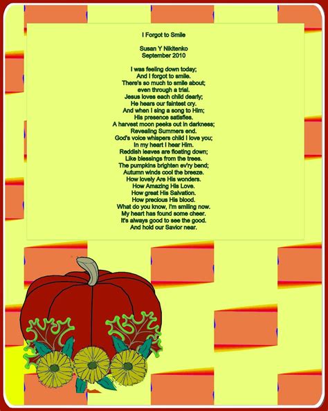 Christian Images In My Treasure Box: Fall Harvest Poem Posters - updated September 21st