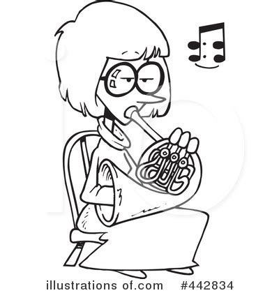 French Horn Clipart #442793 - Illustration by toonaday