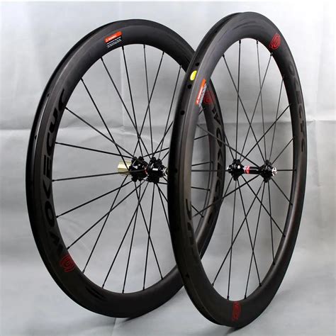 Carbon fiber Road bike wheels 50mm 700C cycling racing carbon bicycle wheelset rim width 25mm ...